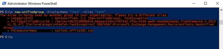 Cover image for How to resolve the error "The alias is being used by another group in your organization"