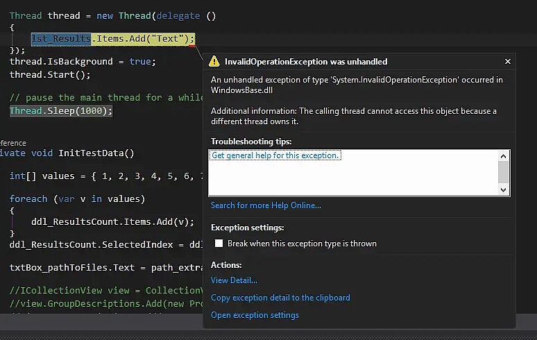 Cover image for Using Dispatcher to update values in GUI elements from a background thread