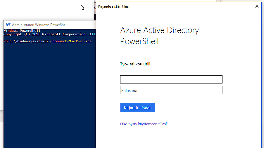 Cover image for Getting Connect-MsolService (and other Azure Active Directory PowerShell cmdlets) to work