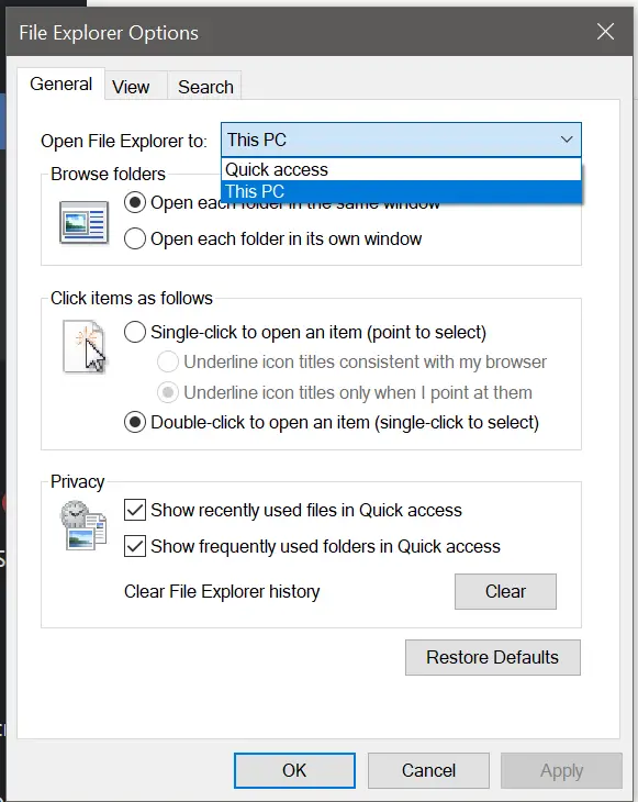 Opening File Explorer in "My Computer" instead of the admittedly awkward "Quick Access" resolved the issue with endless error message pop-ups for me.