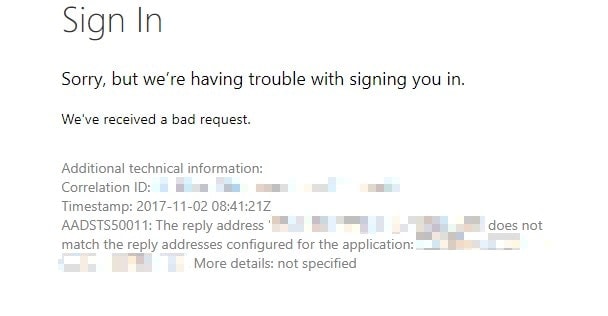 Cover image for How to fix "AADSTS50011: Reply address did not match because of case sensitivity."