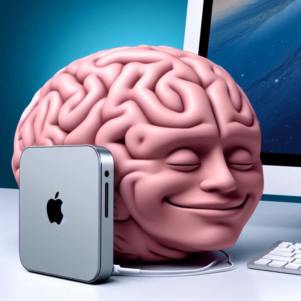 Artist's rendition of the Apple Operating System