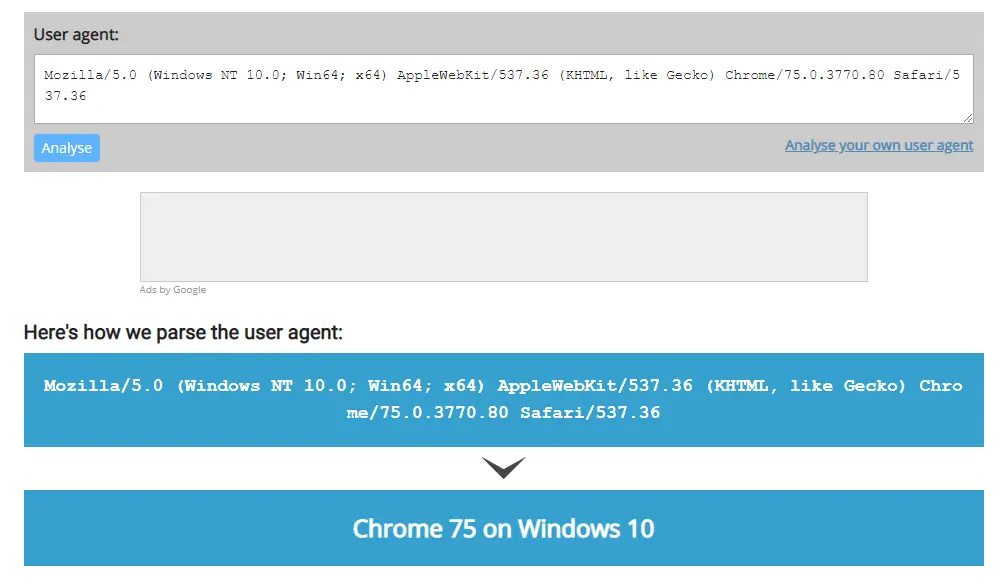 Brave 0.65.118 on Chromium: 75.0.3770.80 actually is identified as Google Chrome version 75 from the user agent.