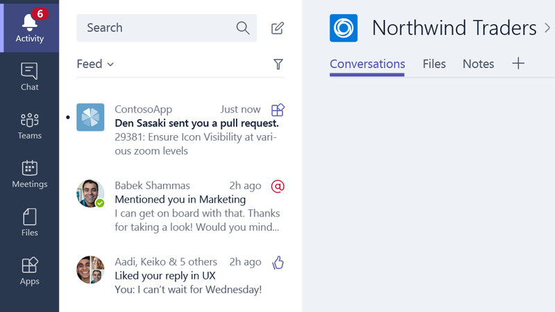 Image result for activity feed integration microsoft teams