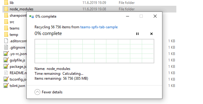Just recycling my unused node modules...