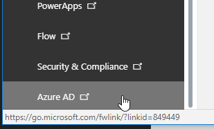 Office365 Admin Centers -/> Azure AD