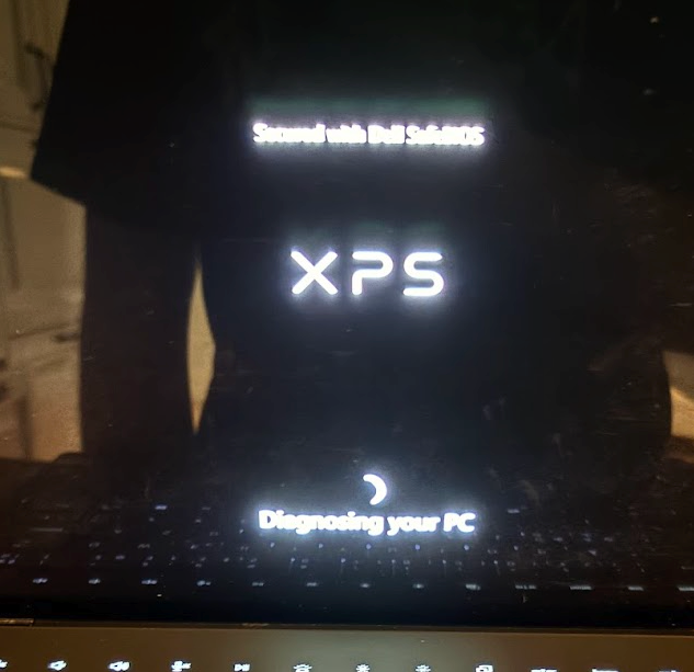 Dell "Diagnosing your PC" screen