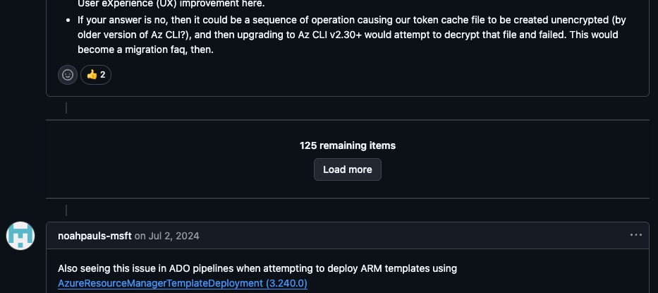 Azure CLI GitHub issue has a long discussion with plenty of legacy workarounds