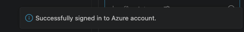 Azure sign-in successful notification repeatedly appearing in VS Code
