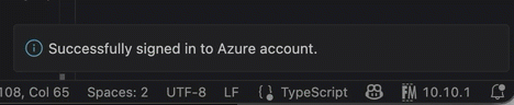 Repeated Azure sign-in successful notification pop-up in VS Code