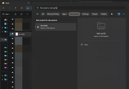 Search failing to find decrapify.ps1