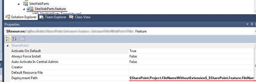 Too long a deployment path highlighted in Visual Studio - this is not going to work.