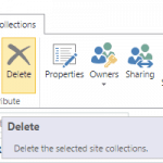 Delete site collection