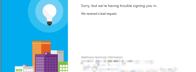 Azure AD Login error