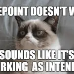 SharePoint doesn't work as intended