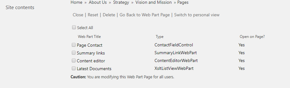 Maintenance Mode for a web part page in Classic SharePoint