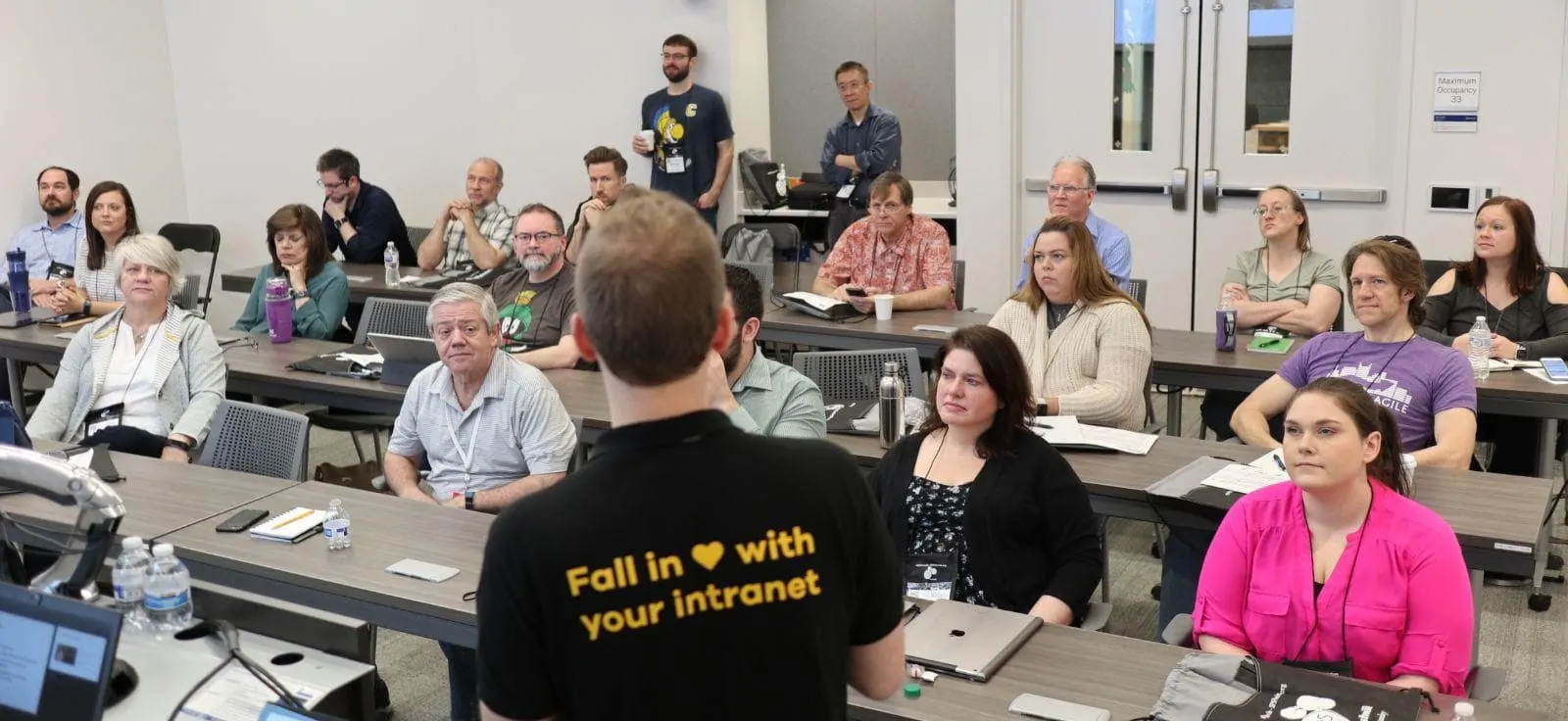 Antti K. Koskela having a session about Citizen Developer tools at a SharePoint Saturday