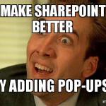 SharePoint with pop-ups