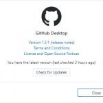 GitHub Desktop version information
