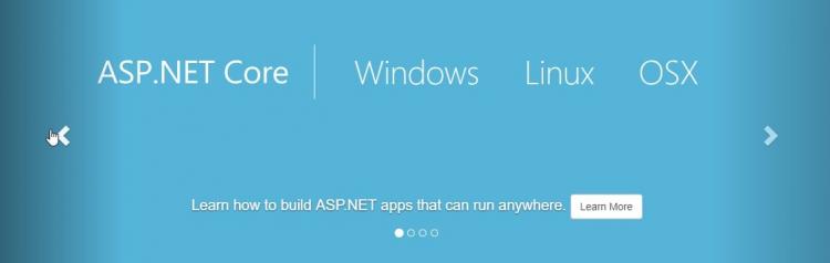 ASP.NET Core web app home page