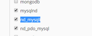 Enabling the extension nd_mysqli to get mysql_connect() to work.
