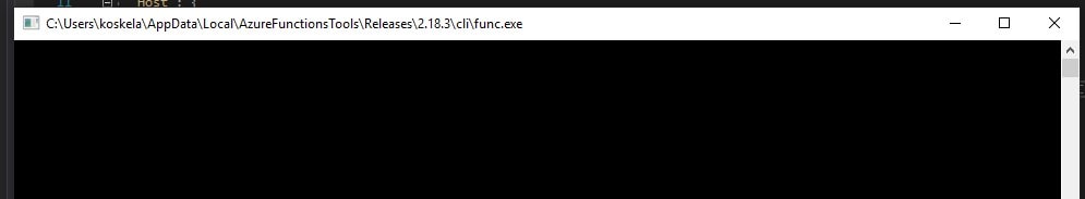 Azure Functions host is up, but clearly not functional