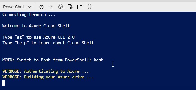 Azure Cloud Shell in browser