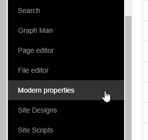 To enable or disable Custom Scripting on a Modern Site Collection, you need to navigate to "Modern properties".