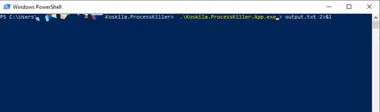 powershell log console output to file