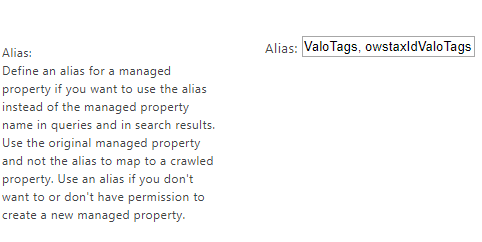 How to NOT add multiple aliases to a Managed Property. I know, I know - this is how SharePoint displays them! But it's not how to configure it.