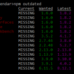 "npm outdated" showing my @microsoft/sp- packages being badly outdated.