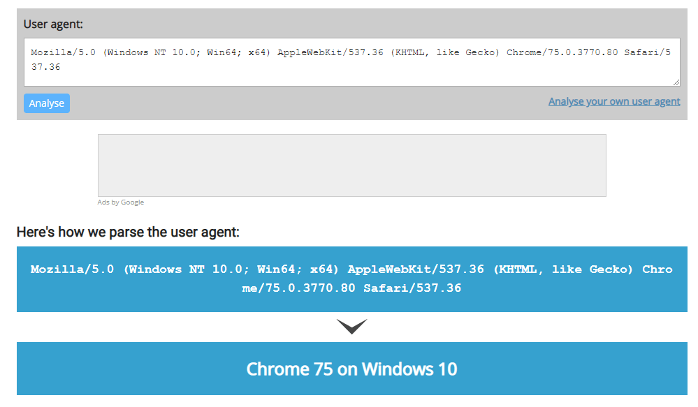 Brave 0.65.118 on Chromium: 75.0.3770.80 actually is identified as Google Chrome version 75 from the user agent.