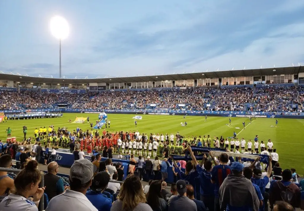 Montréal Impact game on Saputo Stadium.