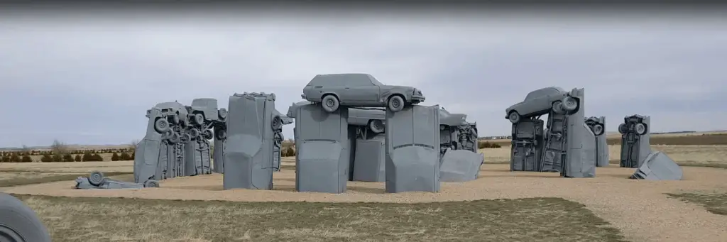 The Carhenge - inspiration for your landscaping and yard decoration efforts!