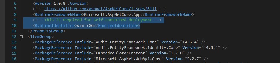 RuntimeIdentifier in a .csproj file. With a few other hacks, unfortunately.