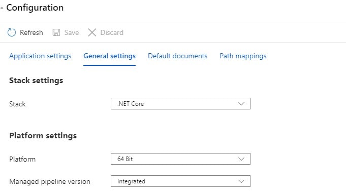 ASP.NET Core Platform (bitness) settings