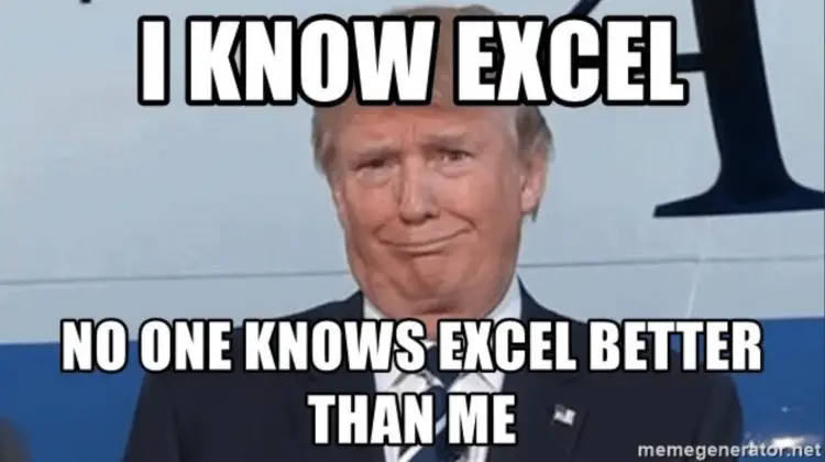 "I know Excel"