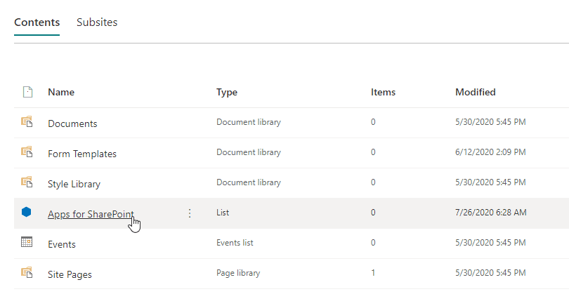 Site Collection App Catalog - it's just a library on the root site of your SharePoint site collection!