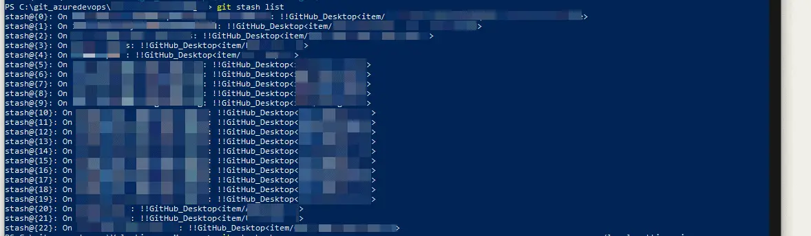 git stash list command output example