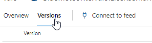 Azure DevOps Artifacts feed package Versions -section.