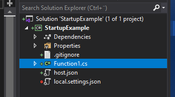 A new Azure Function in a Visual Studio project.