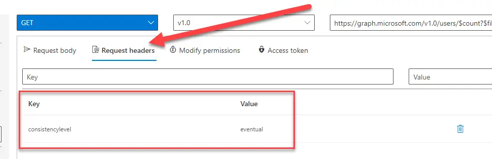 How to add a request header in Graph Explorer?