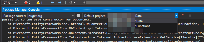 How to change the Default Project in the Package Manager Console in Visual Studio?