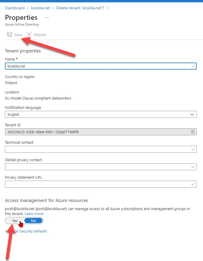 How to enable access to Azure subscription from Azure AD?