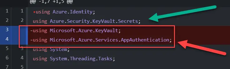 You'll replace the "old" Microsoft.Azure -dependencies - namely, KeyVault and AppAuthentication - with more modern "Azure.Security.KeyVault.Secrets". Yes - naming things is tough.
