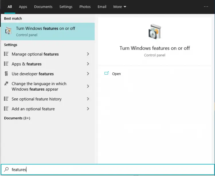 How to install IIS (Internet Information Services) on Windows 10?