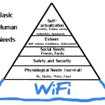 Wifi is an essential need in Maslow's hierarchy
