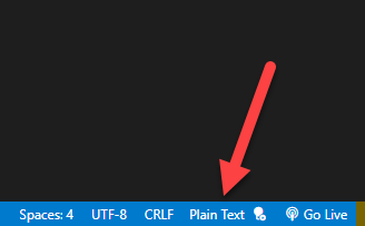 Click this in the bottom toolbar in VSCode