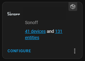 Sonoff integration in Home Assistant