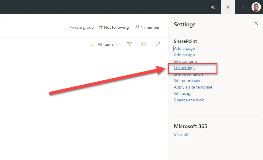 Select "List Settings" from the SharePoint UI (it's available when you've navigated to the list first)